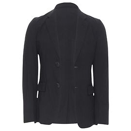 Comme Des Garcons check rubber buttons blazer jacket Black
