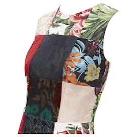 Dolce & Gabbana-Dolce & Gabbana mixed grid patchwork jacquard midi dress-Multiple colors