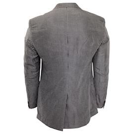 Hugo Boss-Boss Check Blazer in Blue Wool-Blue