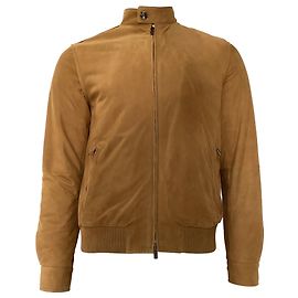 Tod's Pashmy Bomber Jacket in Brown Suede Brown Red