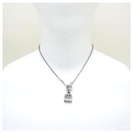 Hermès-Collier Kelly Amulette en Argent Hermes-Argenté,Métallisé