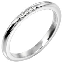 Tiffany & Co-Bague en diamant 3P en platine Pt950 Tiffany & Co-Argenté,Métallisé
