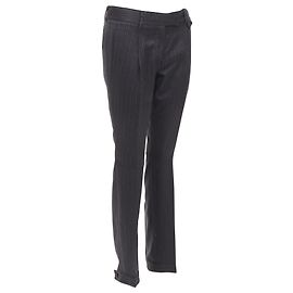 Prada wool pinstripe pleated cuffed pants Grey