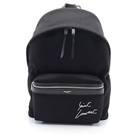 Yves Saint Laurent-Saint Laurent Cotton City Backpack Black-Black