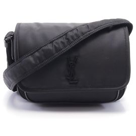 Yves Saint Laurent Borsa a spalla in nylon e pelle Niki Small di Saint Laurent Nero