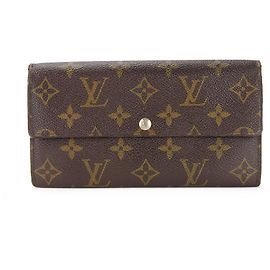 Billetera bifold Sarah Monogram de Louis Vuitton Castaño