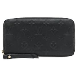 Louis Vuitton-Louis Vuitton Monogram Empreinte Zippy Wallet Black-Black
