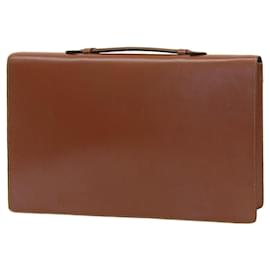 Loewe-Loewe Anagram Diplomatico Leather Briefcase-Brown