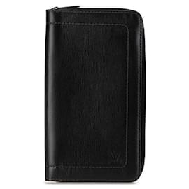 Louis Vuitton-Louis Vuitton Leather Zippy Organizer Wallet M97026-Black