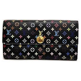 Portafoglio Sarah Multicolore Louis Vuitton Nero