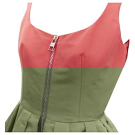 Alexander Mcqueen-Alexander McQueen taffeta zip front dress-Pink