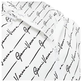 Versace-Versace Gianni Signature nylon hooded windbreaker-White