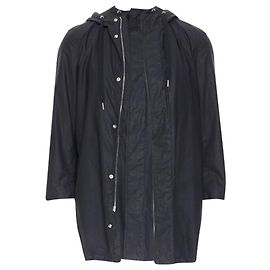 Christian Dior hooded utilitarian drawstrings zipper windbreaker jacket Black