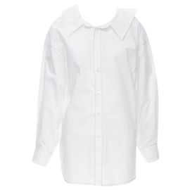 Camicia sovrapposta con colletto deconstructed in cotone Marni Bianco
