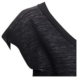 Yves Saint Laurent-Yves Saint Laurent superfine merino wool batwing dress-Black