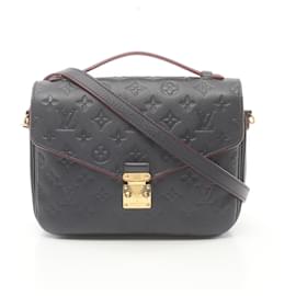 Louis Vuitton-Louis Vuitton Monogram Empreinte Leather Pochette Metis MM Handbag-Blue