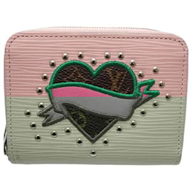 Louis Vuitton-Louis Vuitton Leather Zippy Coin Purse -Pink