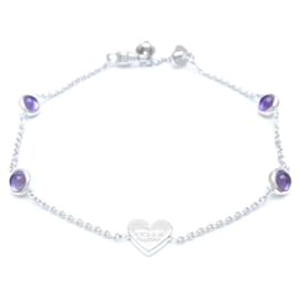 Gucci-Bracelet Tag Cœur Améthyste Gucci Argent 925-Argenté,Métallisé