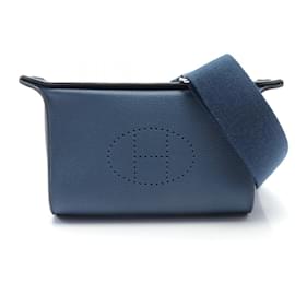Hermès-Hermes Togo Shoulder Bag Navy-Blue