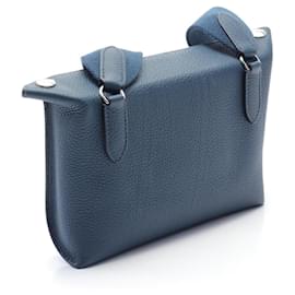 Hermès-Hermes Togo Shoulder Bag Navy-Blue