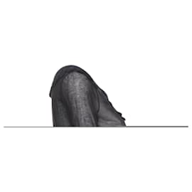 Dolce & Gabbana-Dolce & Gabbana crochet lace sheer rolled edges fine top-Black