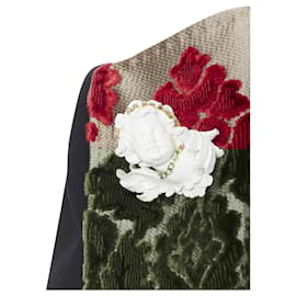 Dolce & Gabbana-Dolce & Gabbana wool velvet brooch belted blazer-Black