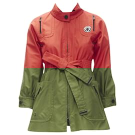 Gucci-Gucci cotton elasticised waist belted anorak parka jacket-Red