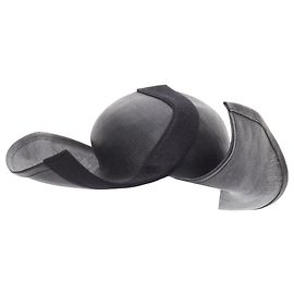 Yohji Yamamoto 's coated raffia curled brim fedora hat Black