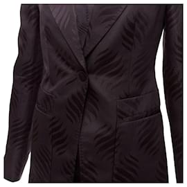 Gucci-Gucci Tom Ford oriental leaf jacquard blazer skirt su-Purple