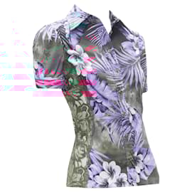 Dolce & Gabbana-D&G Dolce & Gabbana sheer lace panel side Hawaiian shirt-Pink