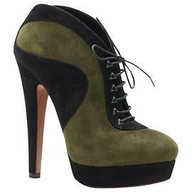 Alaïa Alaia Wildleder Schnürstiefelette mit Plattform Schwarz