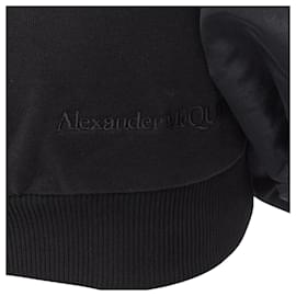 Alexander Mcqueen-Alexander McQueen cotton ultra puff sleeve off shoulder sweater-Black