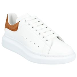 Übergroße Herrensneaker 'Larry' in Weiß/Braun von Alexander McQueen Weiß