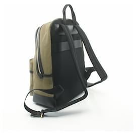 Bally-Bally Canvas Leather Backpack 6306641-Black