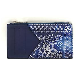 Louis Vuitton-Louis Vuitton Monogram Bandana Coin Card Case M81432-Blue