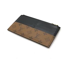 Louis Vuitton-Louis Vuitton Monogram Reverse Slim Coin Case M80390-Brown