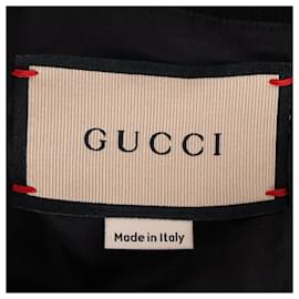Gucci- Gucci Belted Mini Flared Dress in Black Wool-Black