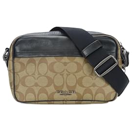 Coach-Coach F50715 PVC Leather Shoulder Bag-Brown,Beige