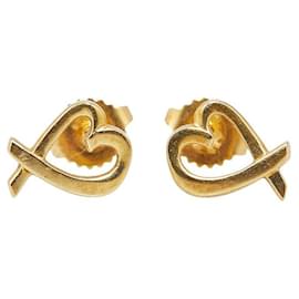 Tiffany & Co-Tiffany Paloma Picasso Loving Heart Earrings K18YG-Golden,Metallic