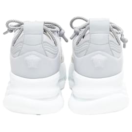 Versace-Versace chain reaction reflective crystal rhinestone sneaker-Silvery,Metallic