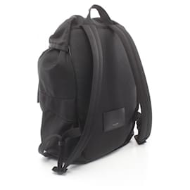 Yves Saint Laurent-Saint Laurent Nylon Leather Backpack Black-Black