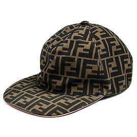 Fendi FF Canvas Baseball Cap Brown