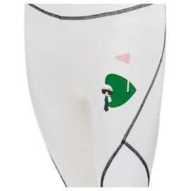 Fendi-Fendi Karl Loves golf mesh insert legging pants-White