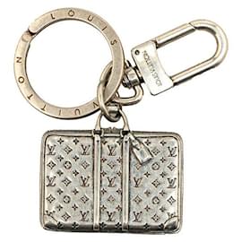 Louis Vuitton-Louis Vuitton Metal Sirius Travel Key Holder Bag Charm M62717-Silvery,Metallic