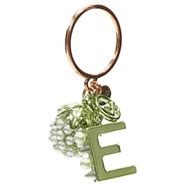 Fendi-Fendi tone E alphabet pearl spike embellished berry charm ring-Golden,Metallic