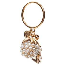 Fendi-Fendi tone E alphabet pearl spike embellished berry charm ring-Golden,Metallic