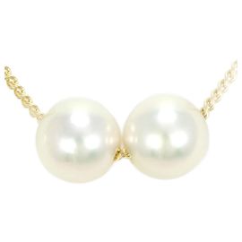 Collar de perlas de oro amarillo K18YG Seiko Dorado Metálico