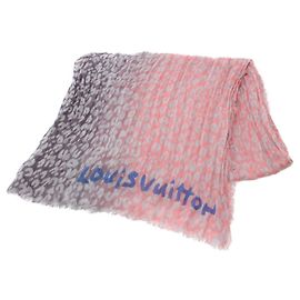 Stola in seta e cashmere leopardata Louis Vuitton M75401 Rosa