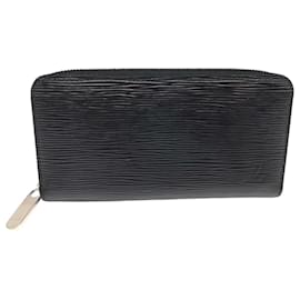 Louis Vuitton-Louis Vuitton Epi Zippy Wallet Black Leather-Black