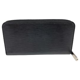 Louis Vuitton-Louis Vuitton Epi Zippy Wallet Black Leather-Black